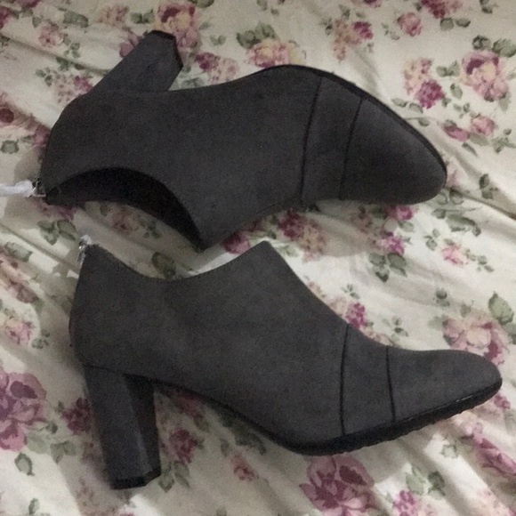 AEROSOLES Shoes - Aerosoles | Heelrest Gray Suede Bootie Heels